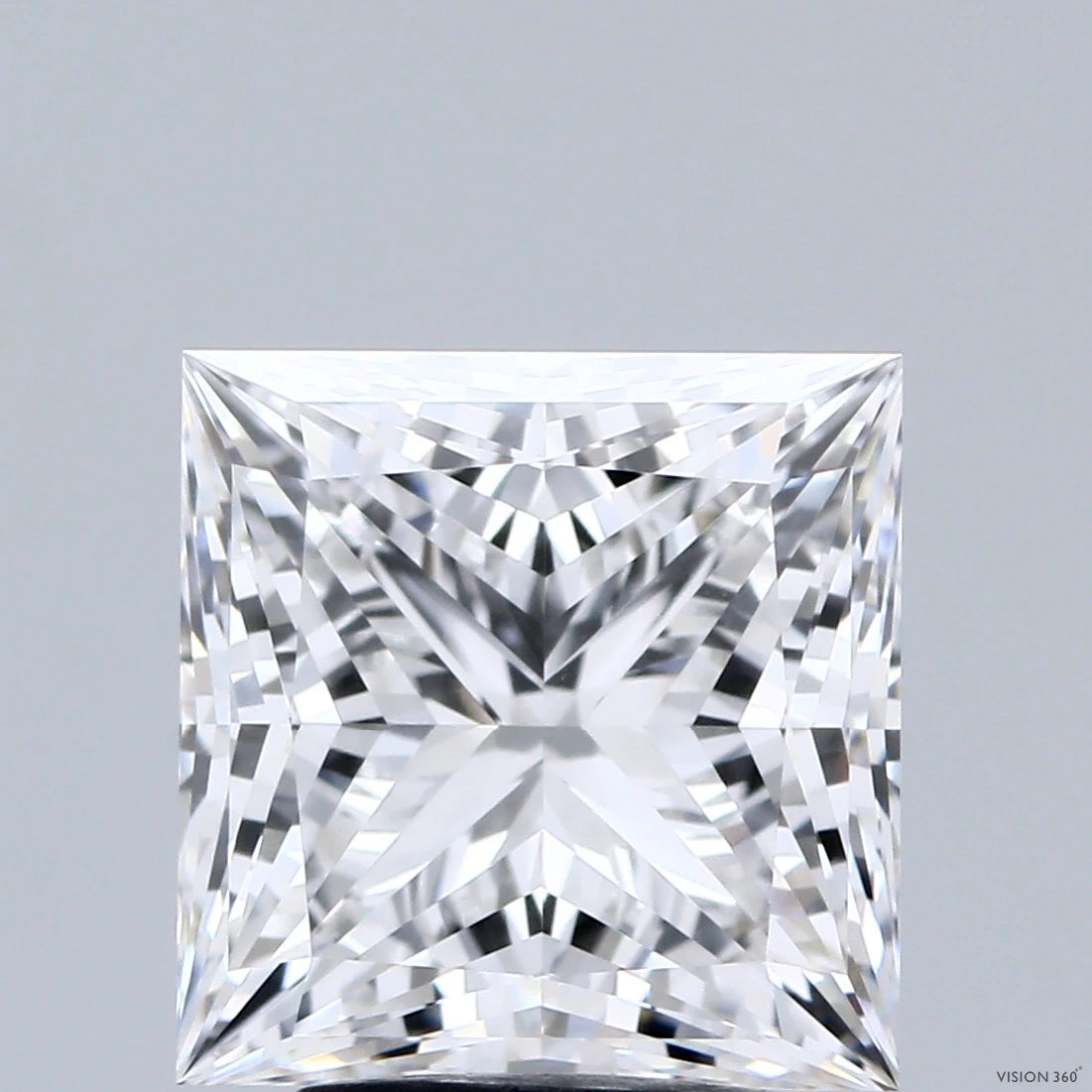 4.11 Carat Princess Lab Grown Diamond, Excellent Polish, E Color, VVS1 Clarity