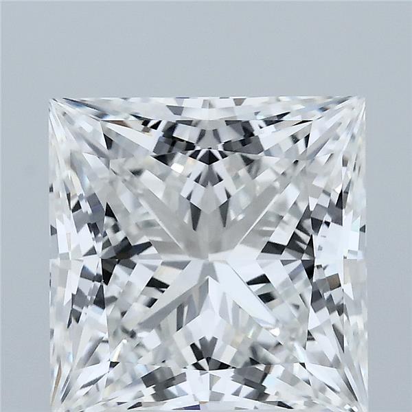 4.26 Carat Princess Lab Grown Diamond, Excellent Polish, F Color, VVS2 Clarity