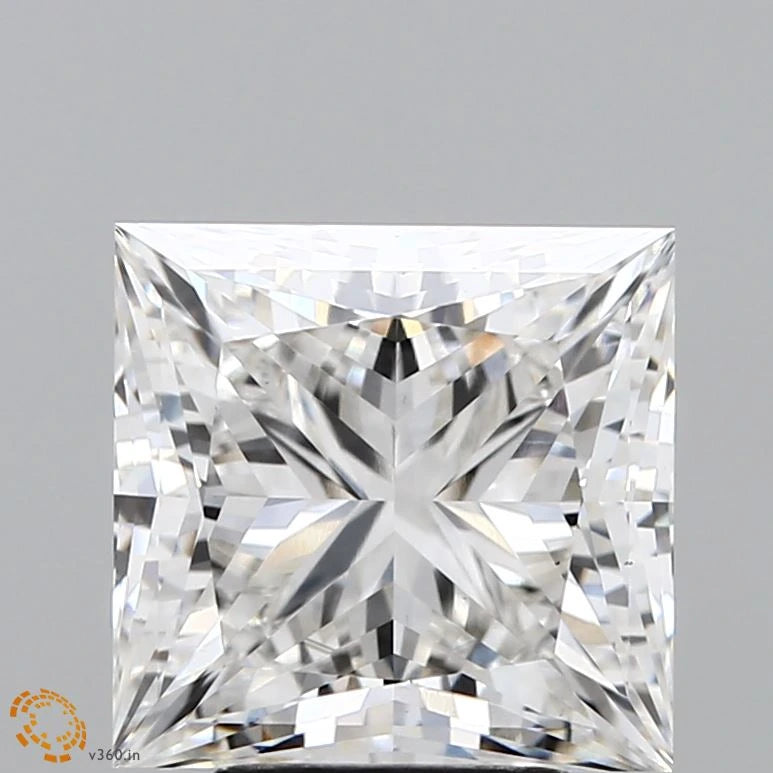 4.33 Carat Princess Lab Grown Diamond, Excellent Polish, F Color, VS1 Clarity