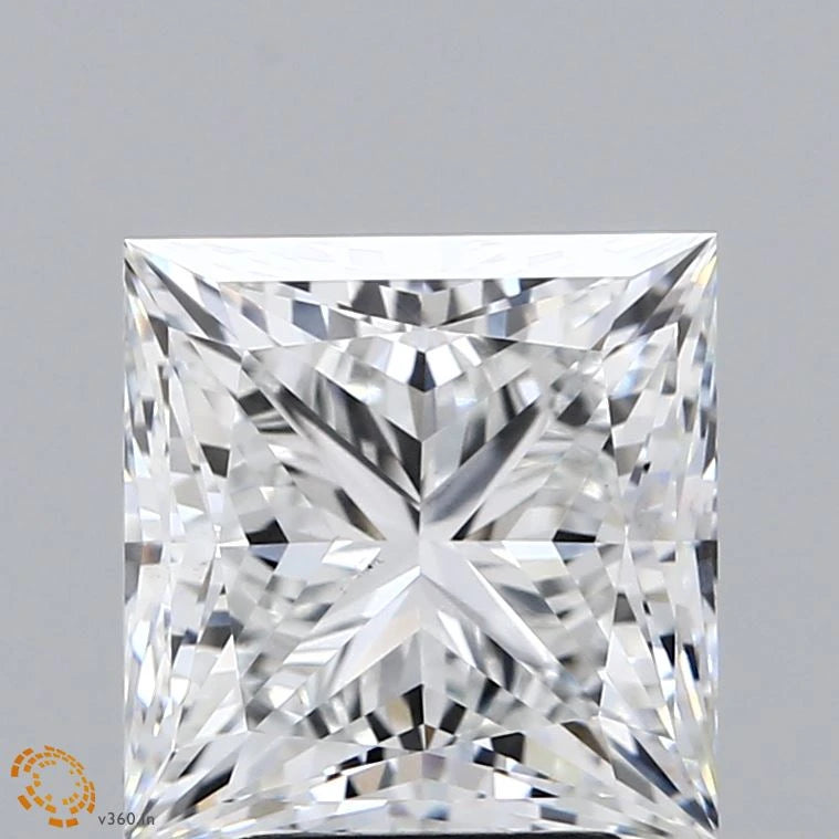 4.35 Carat Princess Lab Grown Diamond, Excellent Polish, E Color, VS1 Clarity