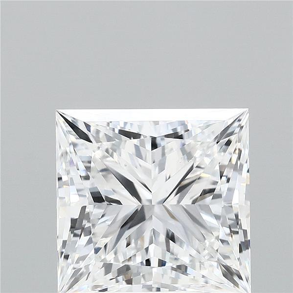 4.56 Carat Princess Lab Grown Diamond, Excellent Polish, D Color, VS1 Clarity