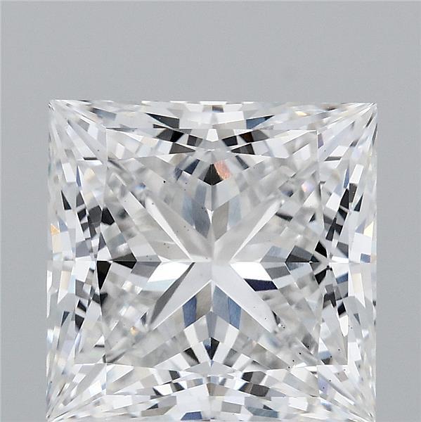 4.62 Carat Princess Lab Grown Diamond, Excellent Polish, E Color, VS2 Clarity