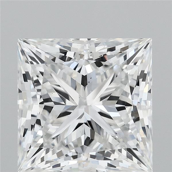 5.01 Carat Princess Lab Grown Diamond, Excellent Polish, E Color, VS2 Clarity