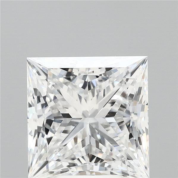 5.01 Carat Princess Lab Grown Diamond, Excellent Polish, E Color, VVS1 Clarity