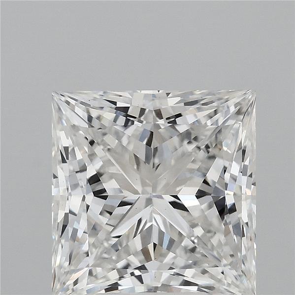 5.08 Carat Princess Lab Grown Diamond, Excellent Polish, F Color, VS1 Clarity