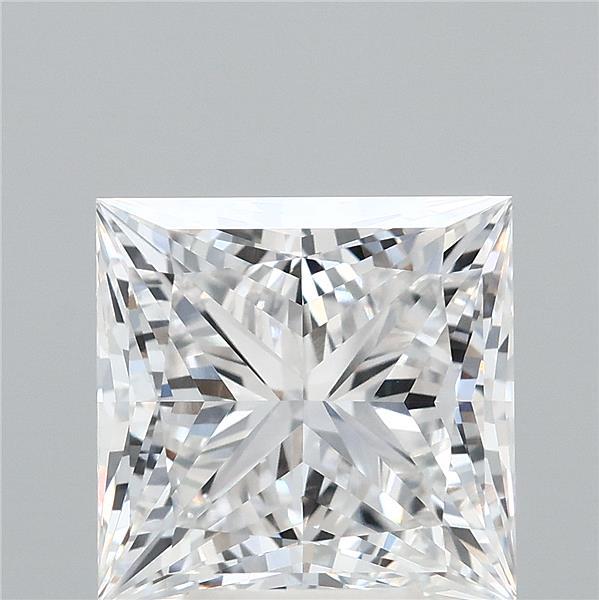 5.16 Carat Princess Lab Grown Diamond, Excellent Polish, E Color, VVS2 Clarity