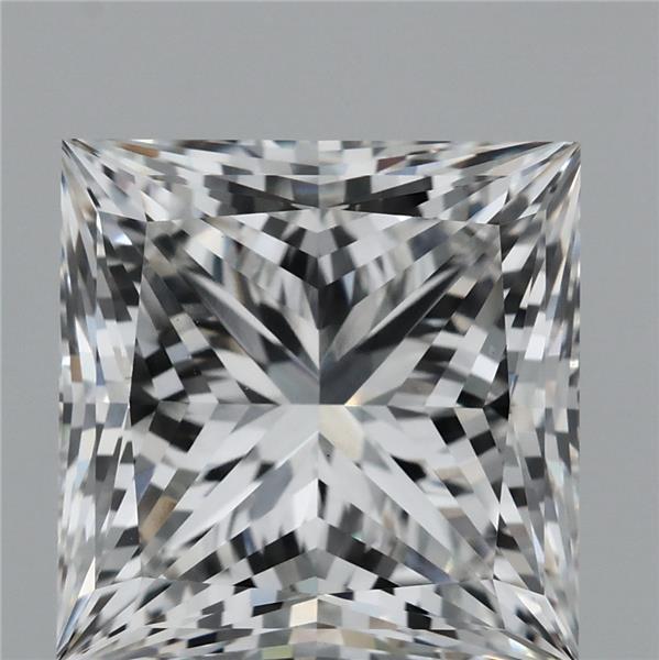 5.25 Carat Princess Lab Grown Diamond, Excellent Polish, F Color, VVS2 Clarity