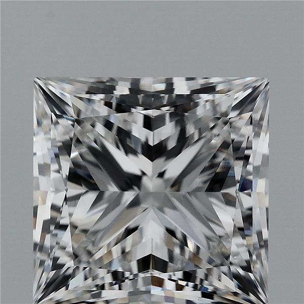 5.40 Carat Princess Lab Grown Diamond, Excellent Polish, E Color, VVS2 Clarity
