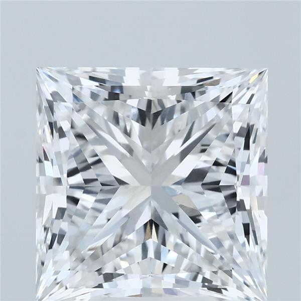 6.00 Carat Princess Lab Grown Diamond, Excellent Polish, D Color, VVS2 Clarity