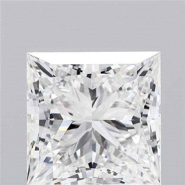 6.01 Carat Princess Lab Grown Diamond, Excellent Polish, F Color, VS1 Clarity
