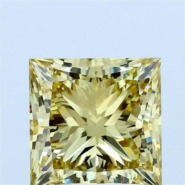2.06 Carat Princess Lab Grown Diamond, Fancy Yellow Color, VS1 Clarity