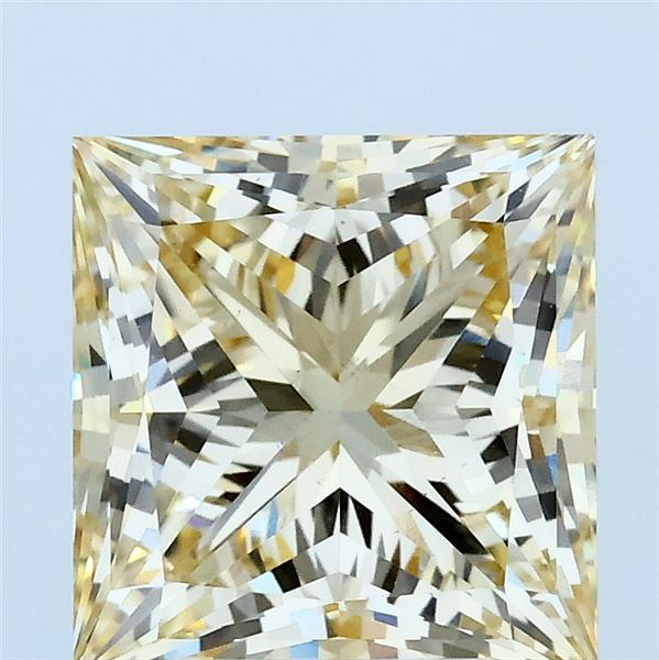 3.53 Carat Princess Lab Grown Diamond, Fancy Yellow Color, VS2 Clarity