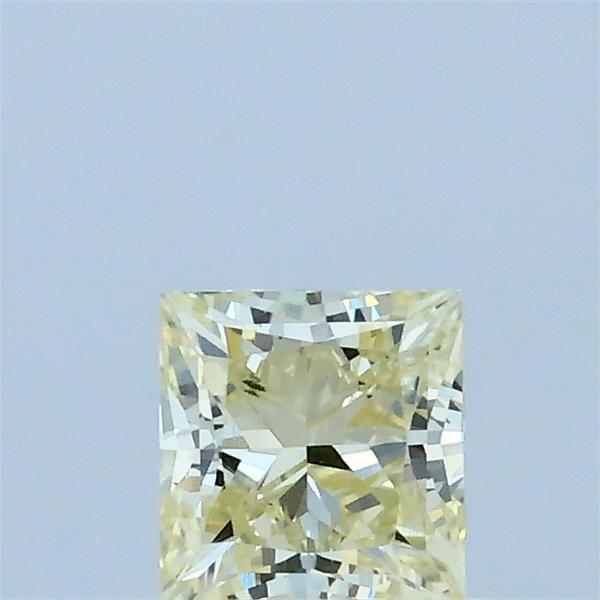 0.59 Carat Princess Lab Grown Diamond, Fancy Light Yellow Color, VVS2 Clarity