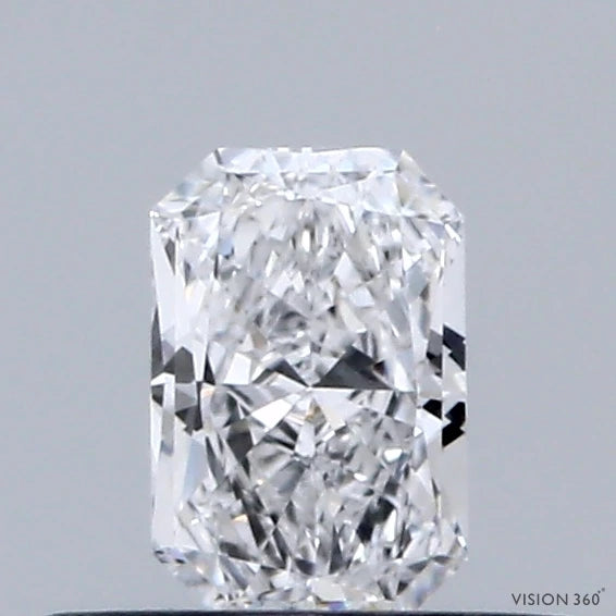 0.32 Carat Radiant Lab Grown Diamond, Very Good Polish, D Color, VVS1 Clarity