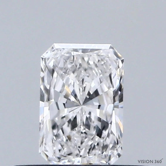 0.32 Carat Radiant Lab Grown Diamond, Very Good Polish, D Color, VVS2 Clarity