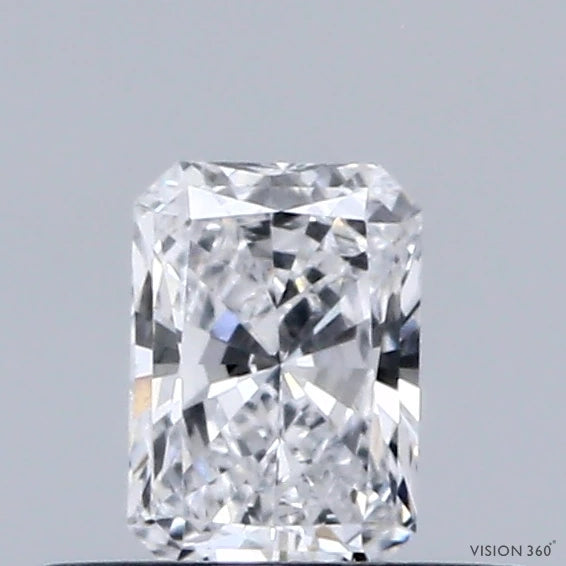 0.32 Carat Radiant Lab Grown Diamond, Very Good Polish, D Color, VVS2 Clarity
