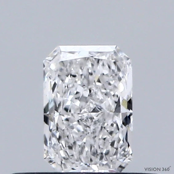 0.33 Carat Radiant Lab Grown Diamond, Very Good Polish, D Color, VS1 Clarity