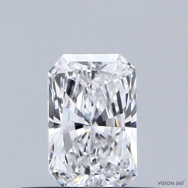 0.33 Carat Radiant Lab Grown Diamond, Very Good Polish, E Color, VVS2 Clarity