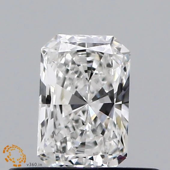 0.36 Carat Radiant Lab Grown Diamond, Very Good Polish, F Color, VVS2 Clarity