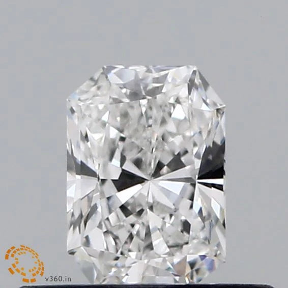 0.37 Carat Radiant Lab Grown Diamond, Very Good Polish, F Color, VVS2 Clarity