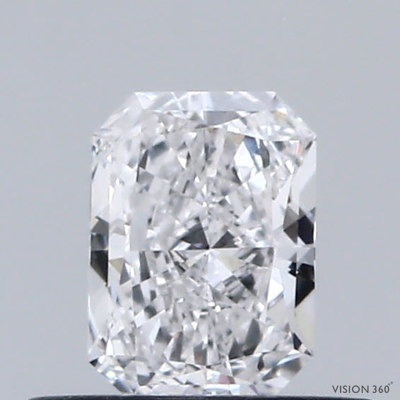 0.38 Carat Radiant Lab Grown Diamond, Very Good Polish, D Color, VS1 Clarity