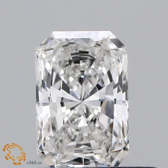 0.38 Carat Radiant Lab Grown Diamond, Very Good Polish, E Color, VS1 Clarity