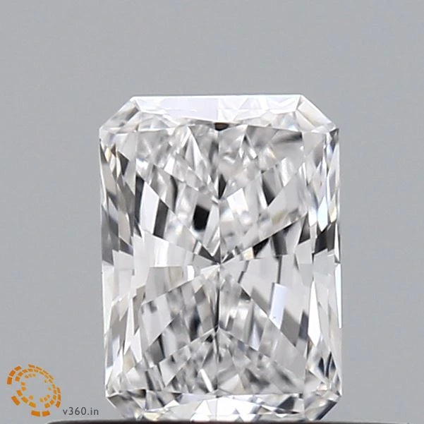 0.38 Carat Radiant Lab Grown Diamond, Very Good Polish, E Color, VVS1 Clarity