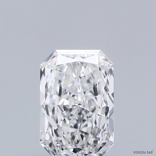 0.38 Carat Radiant Lab Grown Diamond, Very Good Polish, E Color, VVS2 Clarity