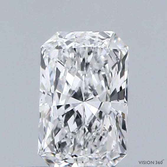 0.40 Carat Radiant Lab Grown Diamond, Very Good Polish, E Color, VS2 Clarity