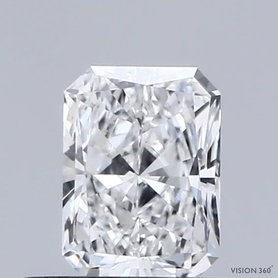0.41 Carat Radiant Lab Grown Diamond, Very Good Polish, E Color, VVS2 Clarity