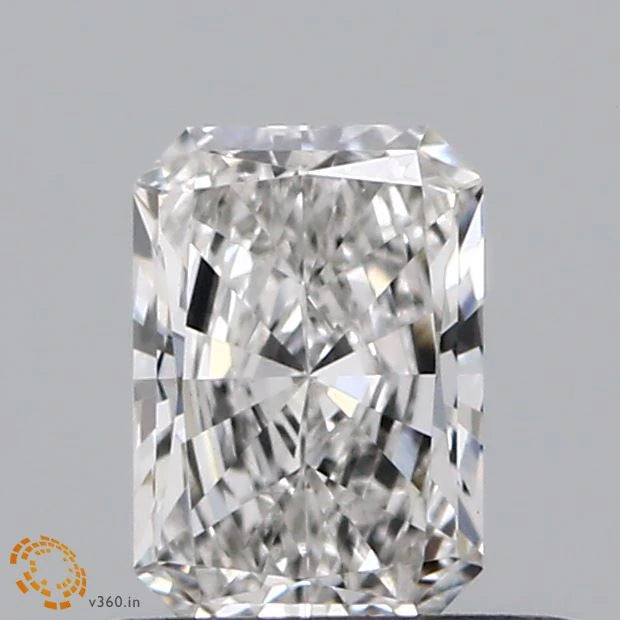 0.42 Carat Radiant Lab Grown Diamond, Very Good Polish, F Color, VVS2 Clarity