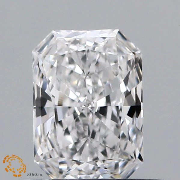 0.43 Carat Radiant Lab Grown Diamond, Very Good Polish, D Color, VVS2 Clarity
