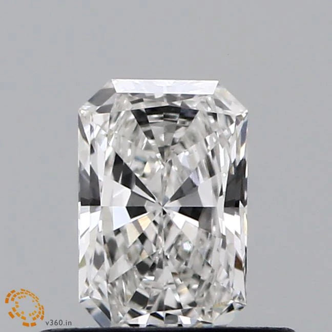 0.43 Carat Radiant Lab Grown Diamond, Very Good Polish, F Color, VVS2 Clarity