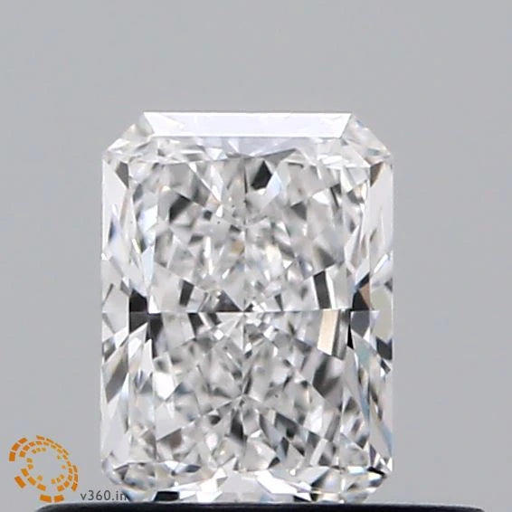 0.44 Carat Radiant Lab Grown Diamond, Excellent Polish, D Color, VS1 Clarity