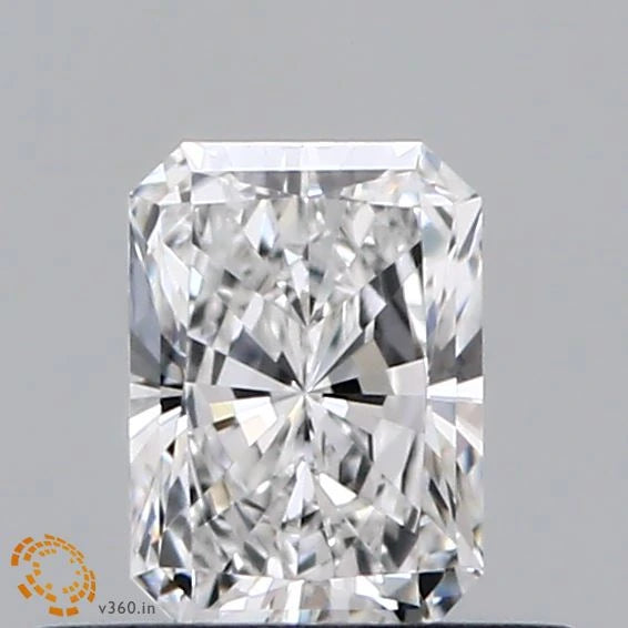 0.44 Carat Radiant Lab Grown Diamond, Very Good Polish, E Color, VVS2 Clarity
