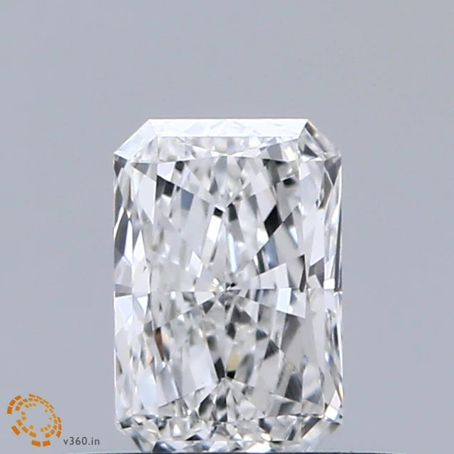 0.44 Carat Radiant Lab Grown Diamond, Very Good Polish, E Color, VVS2 Clarity