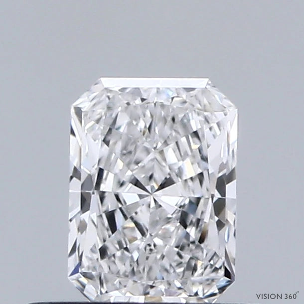 0.45 Carat Radiant Lab Grown Diamond, Very Good Polish, E Color, VS1 Clarity