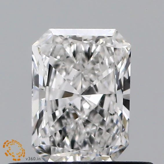 0.46 Carat Radiant Lab Grown Diamond, Very Good Polish, E Color, VS1 Clarity