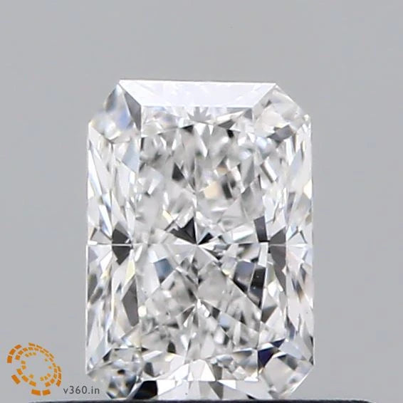 0.47 Carat Radiant Lab Grown Diamond, Excellent Polish, E Color, VS1 Clarity