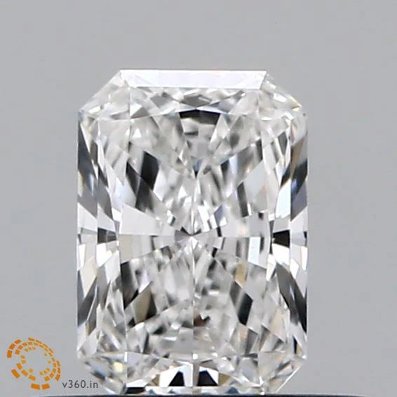 0.47 Carat Radiant Lab Grown Diamond, Very Good Polish, E Color, VS1 Clarity