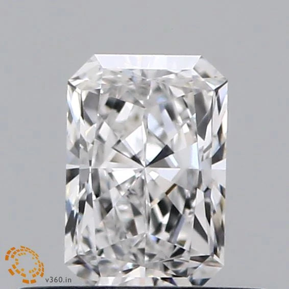 0.47 Carat Radiant Lab Grown Diamond, Very Good Polish, E Color, VS1 Clarity