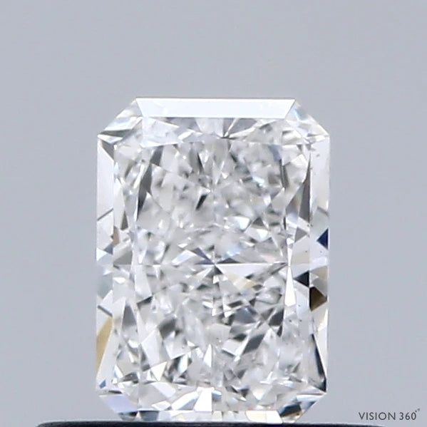 0.48 Carat Radiant Lab Grown Diamond, Very Good Polish, E Color, VS1 Clarity