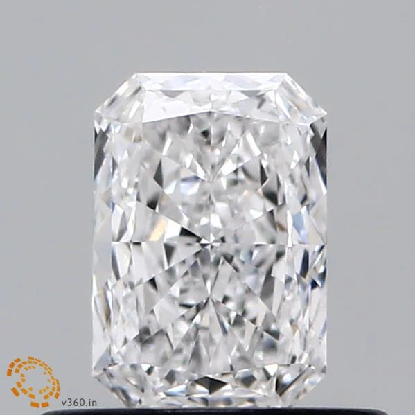 0.49 Carat Radiant Lab Grown Diamond, Very Good Polish, D Color, VVS2 Clarity