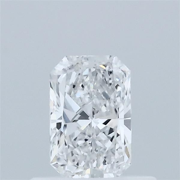 0.51 Carat Radiant Lab Grown Diamond, Very Good Polish, D Color, VVS2 Clarity