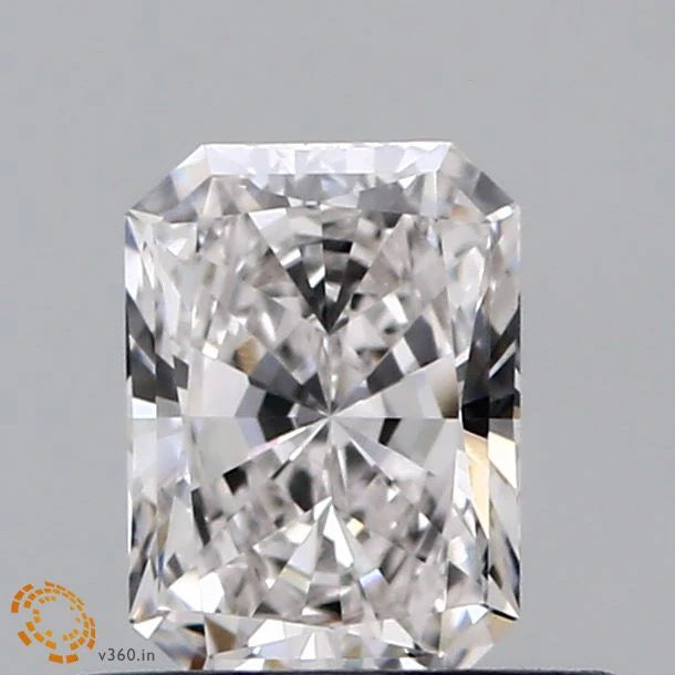 0.53 Carat Radiant Lab Grown Diamond, Excellent Polish, G Color, VVS2 Clarity