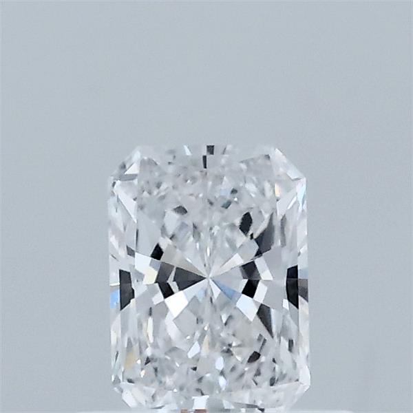 0.53 Carat Radiant Lab Grown Diamond, Very Good Polish, D Color, VVS2 Clarity