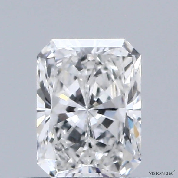 0.55 Carat Radiant Lab Grown Diamond, Very Good Polish, E Color, VVS2 Clarity