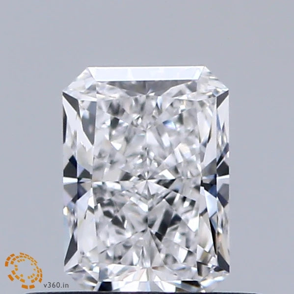 0.56 Carat Radiant Lab Grown Diamond, Very Good Polish, D Color, VVS1 Clarity
