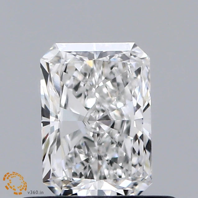 0.62 Carat Radiant Lab Grown Diamond, Excellent Polish, E Color, VVS2 Clarity