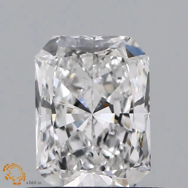 0.63 Carat Radiant Lab Grown Diamond, Very Good Polish, E Color, VS1 Clarity